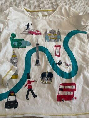 Mini Boden shirt London England 4-5 years PLAY